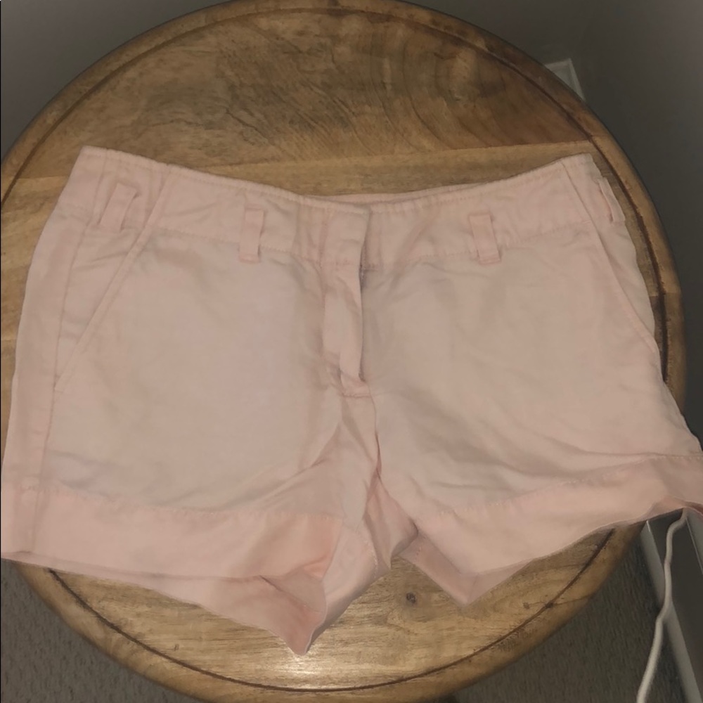 Jcrew pink linen blend shorts